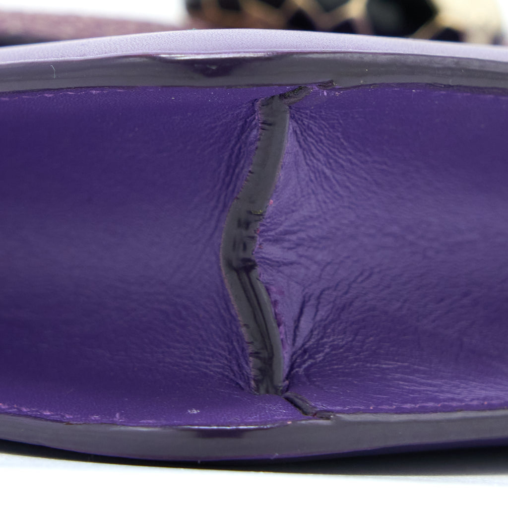 BVLGARI SERPENTI FOREVER BAG CRYSTAL GALUCHAR PURPLE LGHW