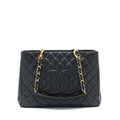 CHANEL GRAND SHOPPING TOTE CAVIAR BLACK GHW SERIAL 17