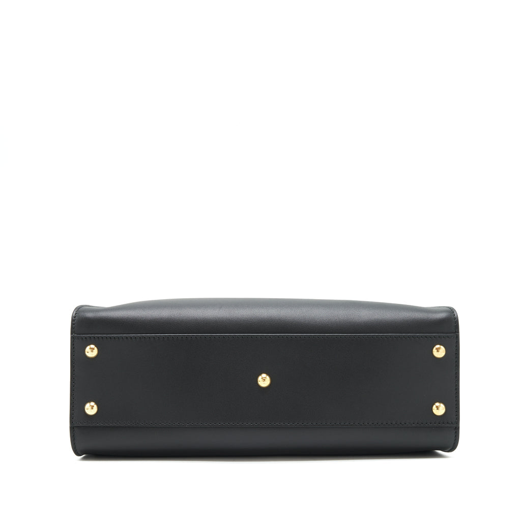 FENDI MEDIUM PEEKABOO BLACK CALFSKIN WITH BLACK/GHW