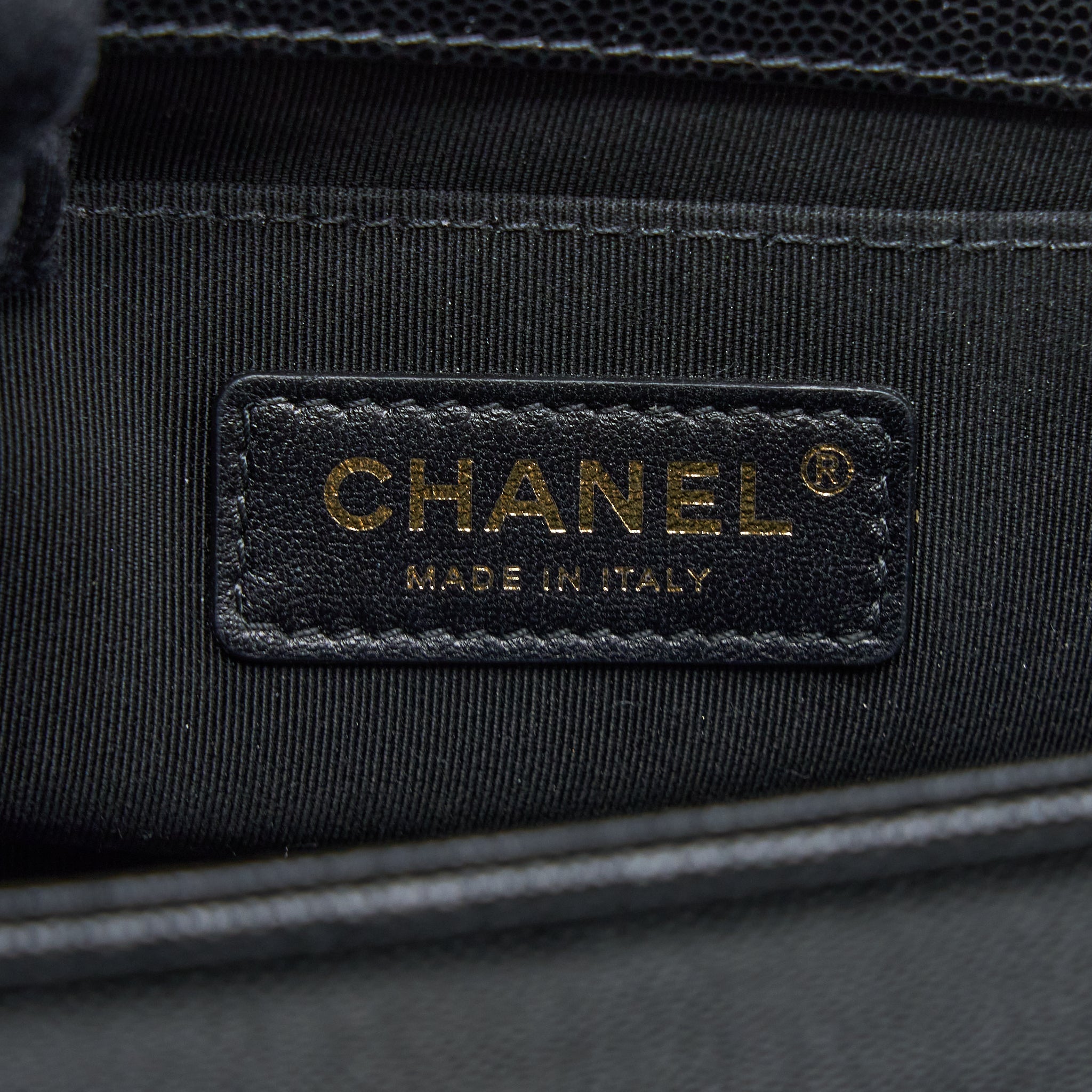 CHANEL SMALL BOY BAG CAVIAR BLACK GHW