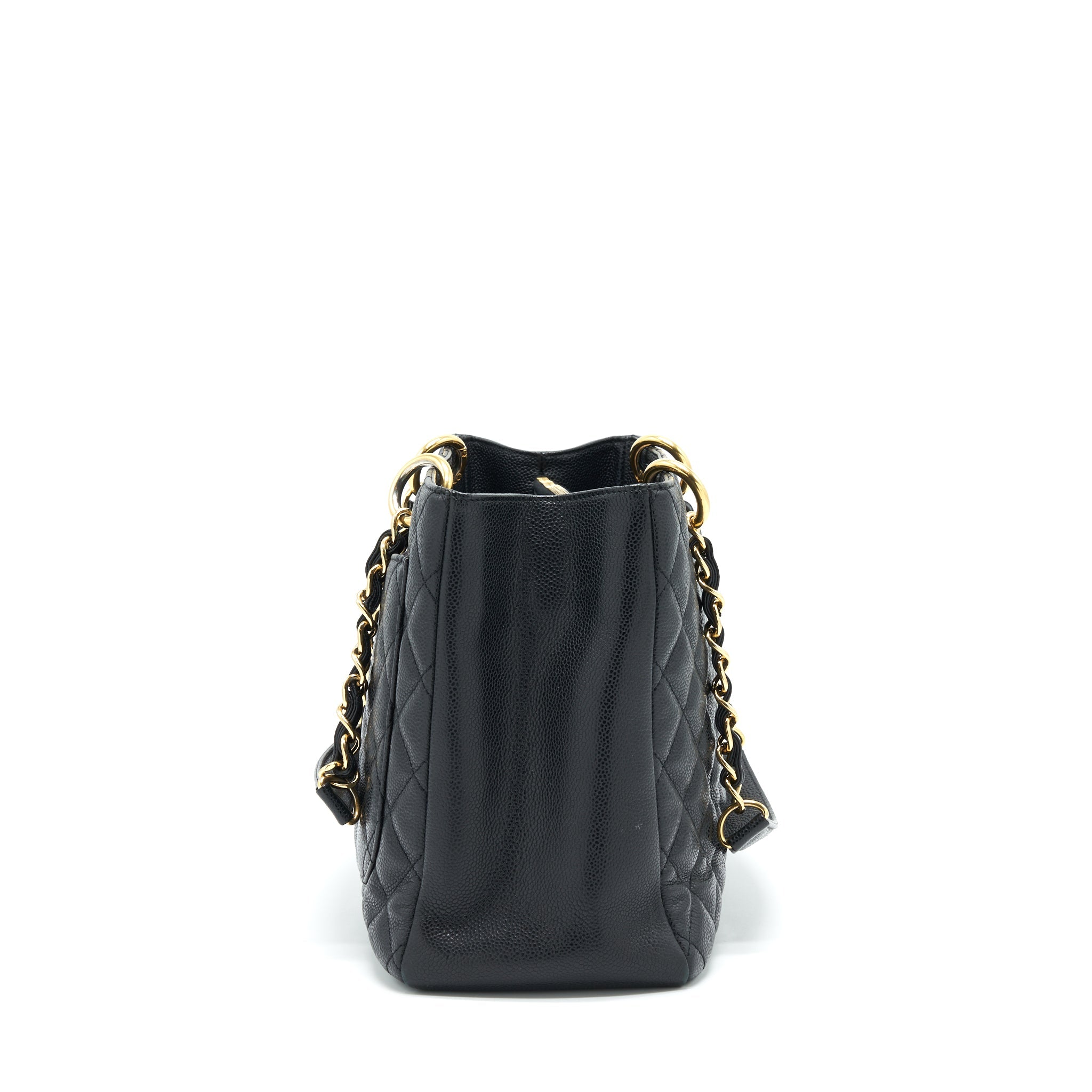 CHANEL GRAND SHOPPING TOTE CAVIAR BLACK GHW SERIAL 17