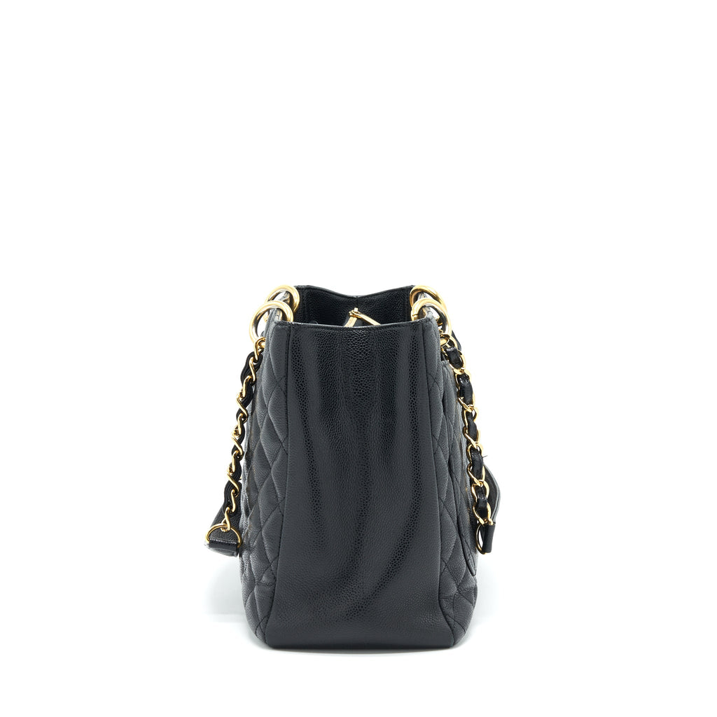 CHANEL GRAND SHOPPING TOTE CAVIAR BLACK GHW SERIAL 17