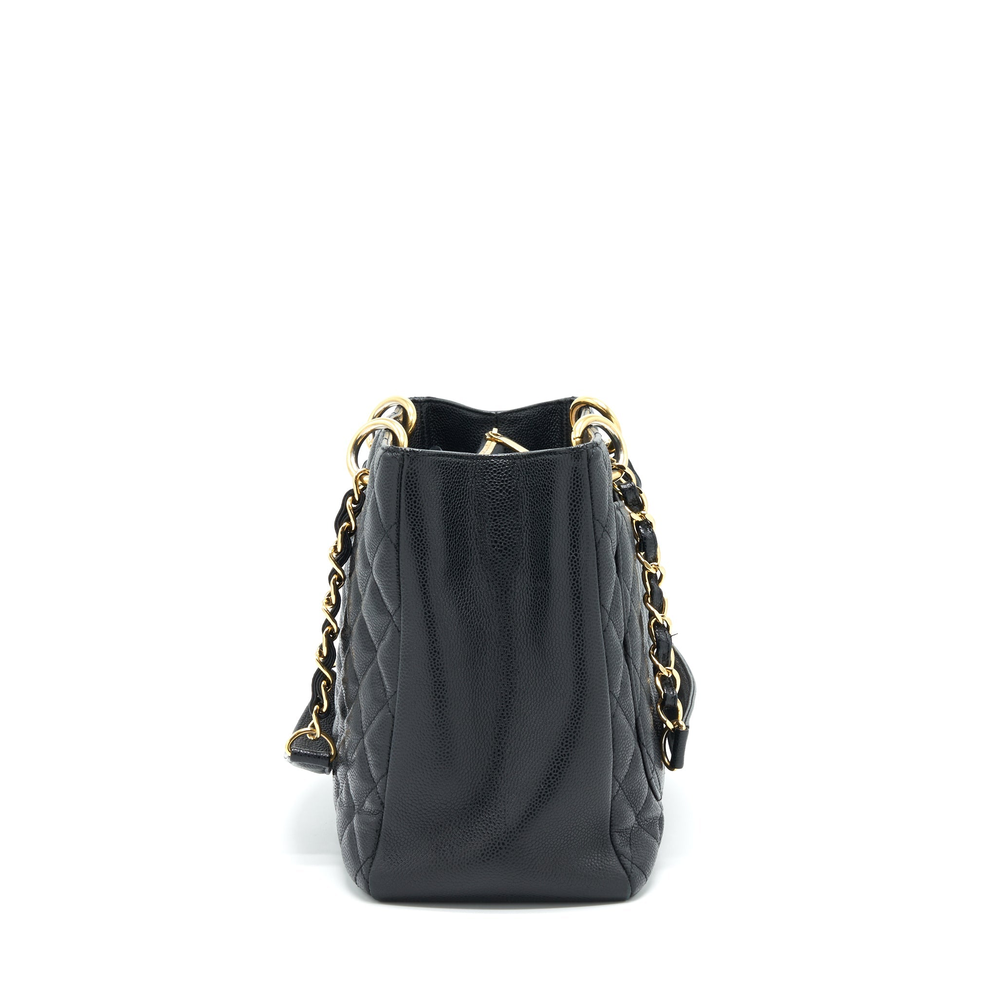 CHANEL GRAND SHOPPING TOTE CAVIAR BLACK GHW SERIAL 17