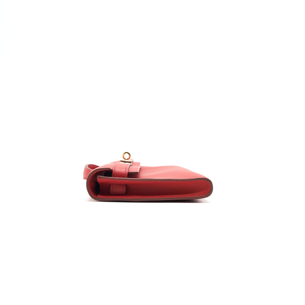 HERMES KELLY CUT BAG SWIFT LEATHER ROUGE TOMATE GHW