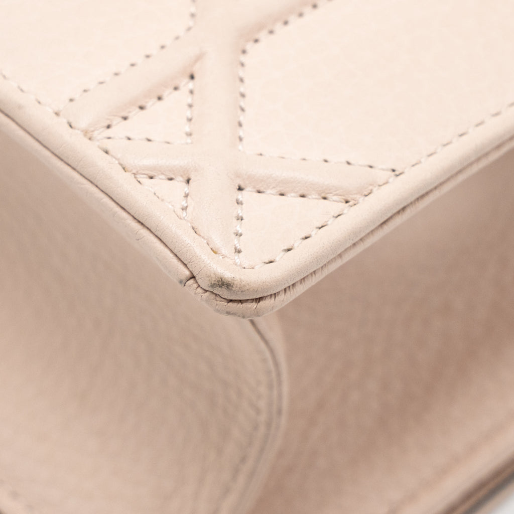 DIOR SMALL DIORAMA GRAINED CALFSKIN LIGHT PINK LGHW