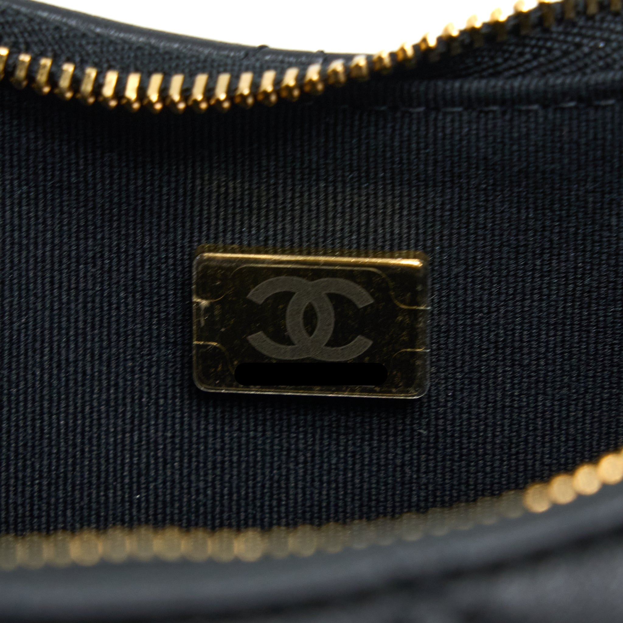 CHANEL SMALL MOON HOBO BAG LAMBSKIN BLACK LGHW (MICROCHIP)