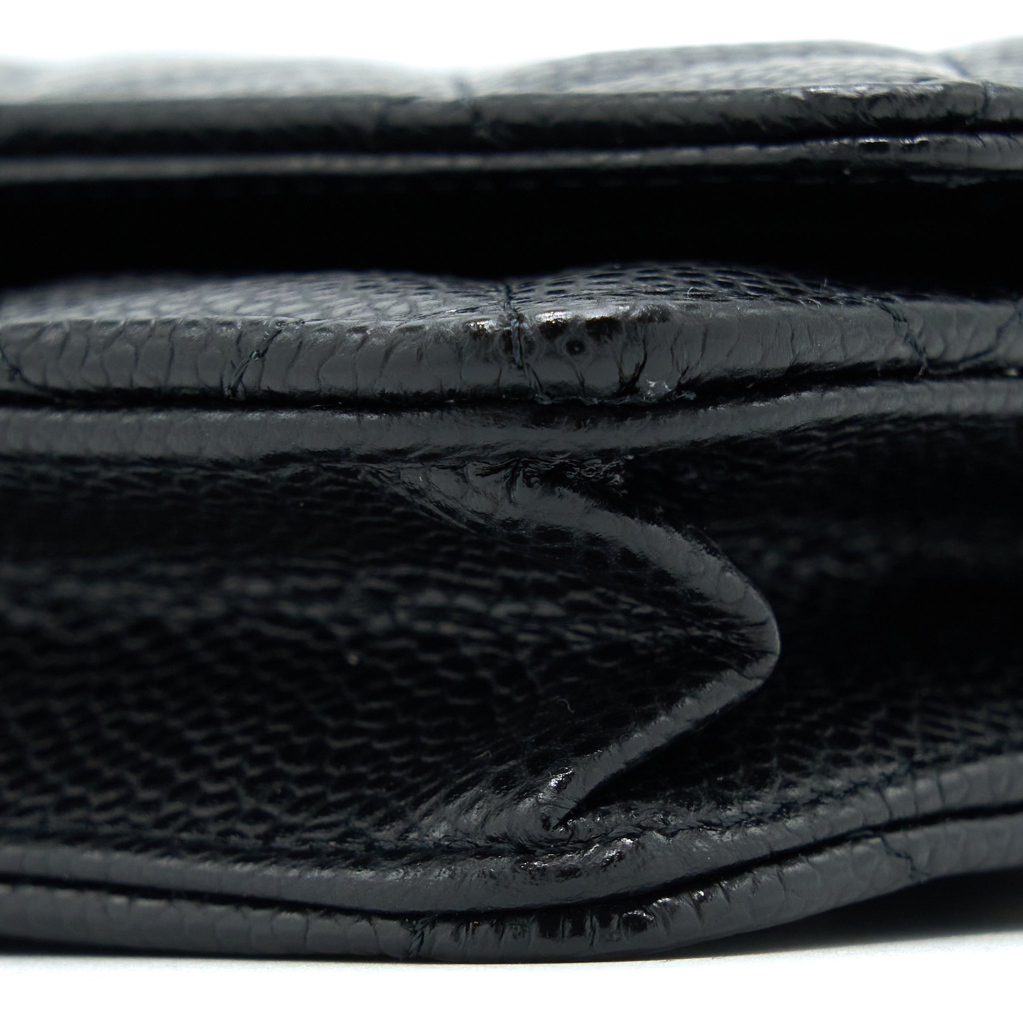 CHANEL CLASSIC WALLET ON CHAIN CAVIAR BLACK GHW (MICROCHIP)