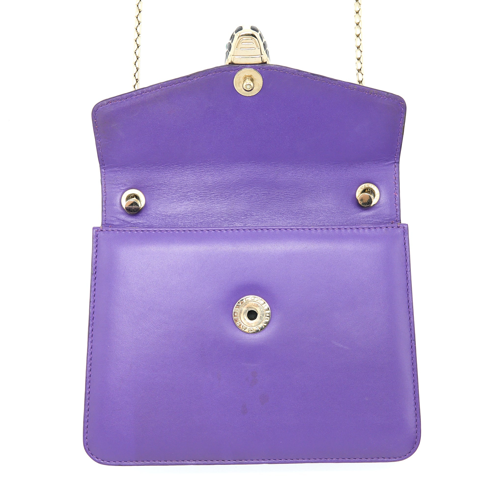 BVLGARI SERPENTI FOREVER BAG CRYSTAL GALUCHAR PURPLE LGHW