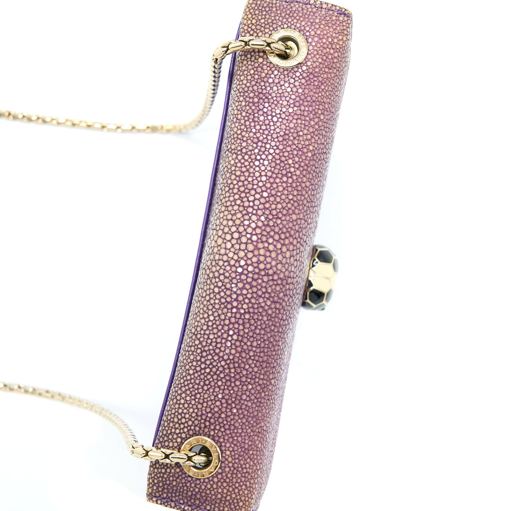 BVLGARI SERPENTI FOREVER BAG CRYSTAL GALUCHAR PURPLE LGHW