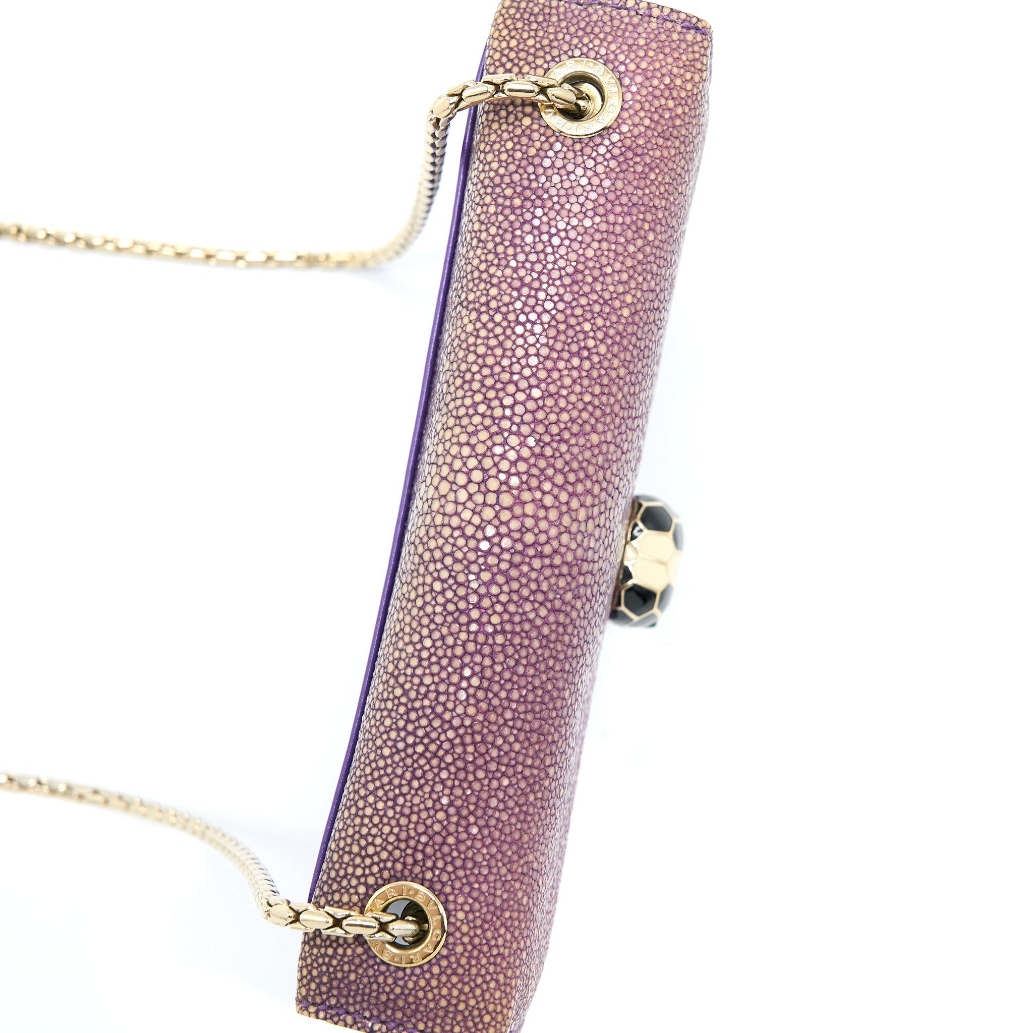 BVLGARI SERPENTI FOREVER BAG CRYSTAL GALUCHAR PURPLE LGHW