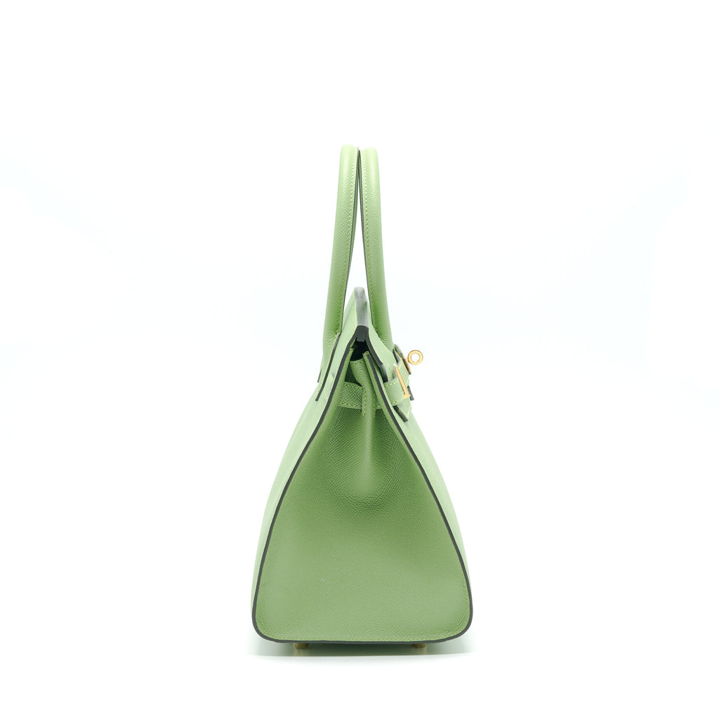 HERMES BIRKIN 30 SELLIER VERT CRIQUET GHW EPSOM LEATHER