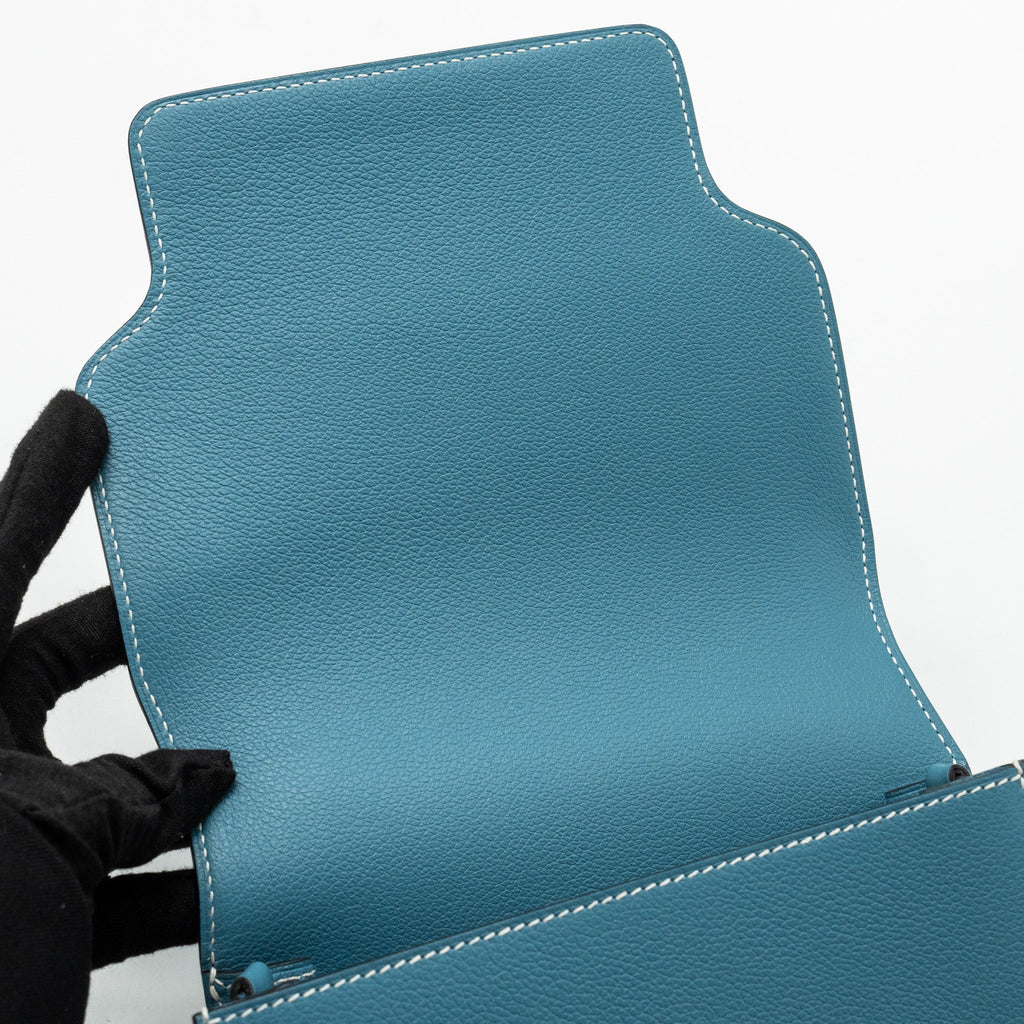 HERMES MINI ROULIS EVERCOLOR NEW BLEU JEAN LGHW