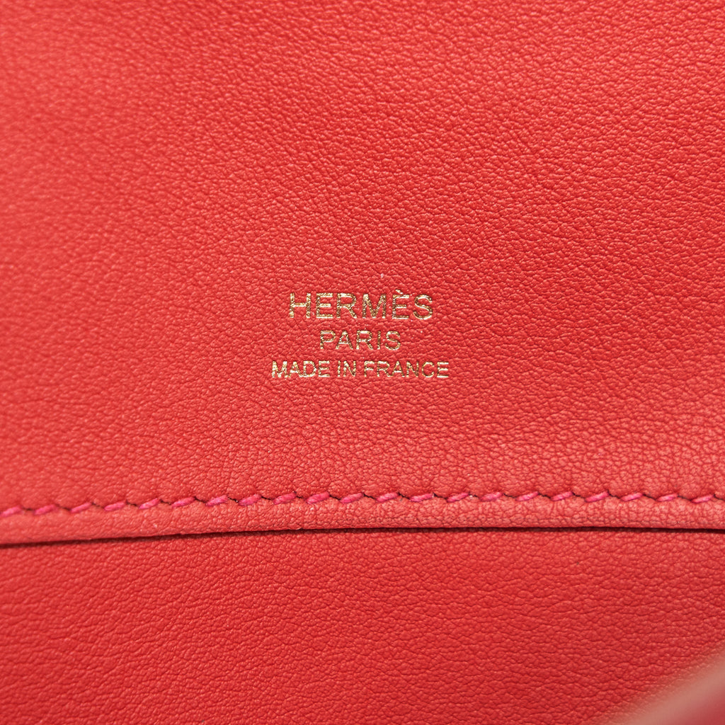 HERMES KELLY CUT BAG SWIFT LEATHER ROUGE TOMATE GHW