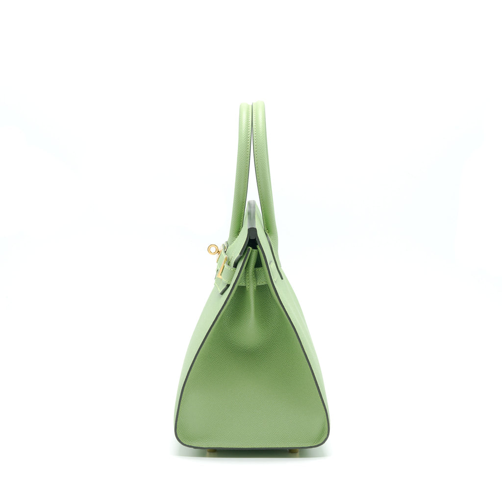 HERMES BIRKIN 30 SELLIER VERT CRIQUET GHW EPSOM LEATHER