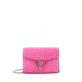 GUCCI DIONYSUS MINI CHAIN BAG SUEDE PINK SHW