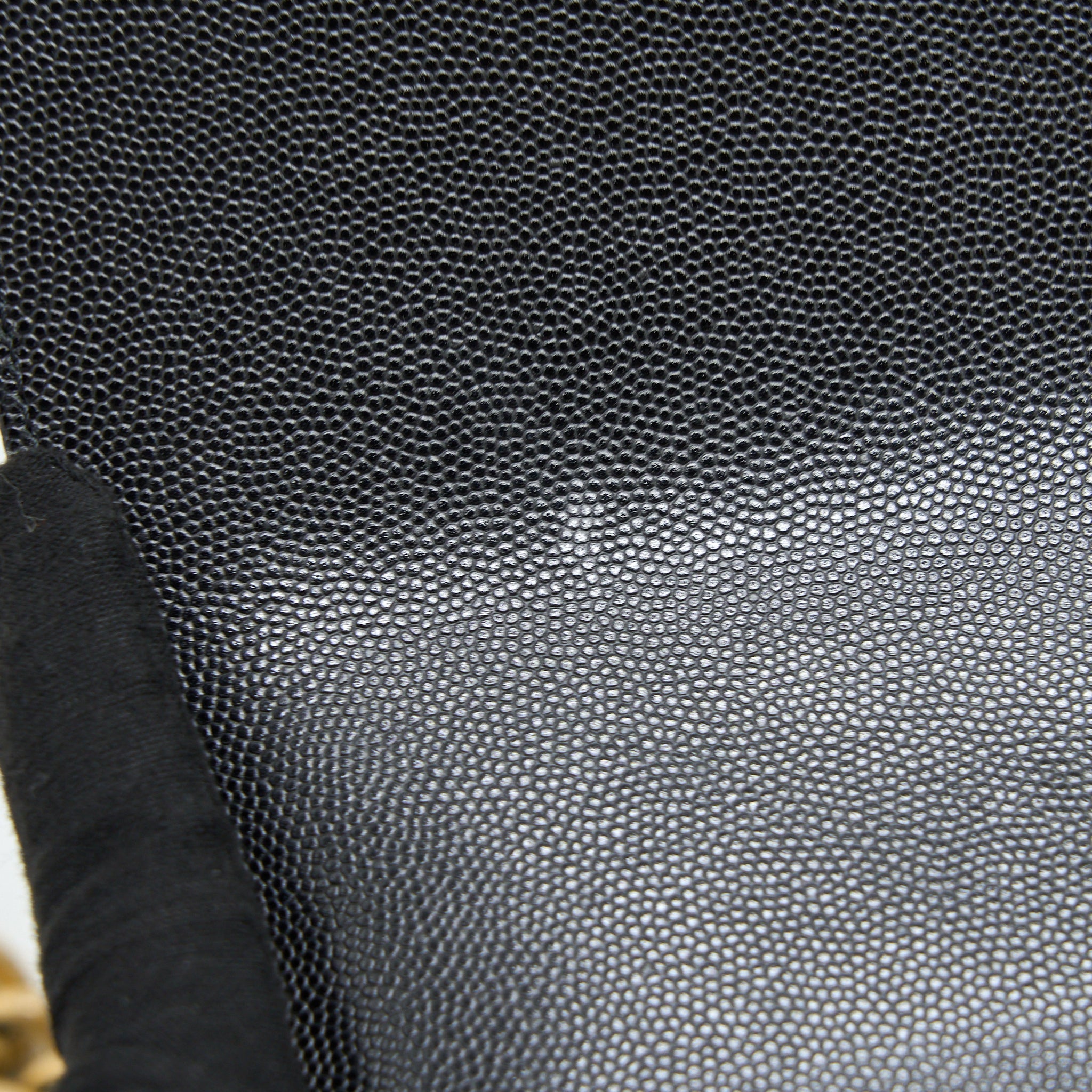 CHANEL MEDIUM BOY BAG CAVIAR BLACK BRUSHED GHW