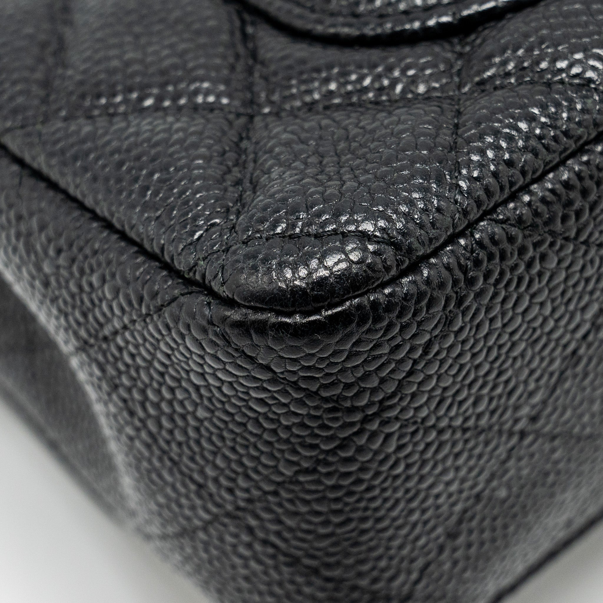 CHANEL MINI RECTANGULAR FLAP BAG CAVIAR BLACK SHW