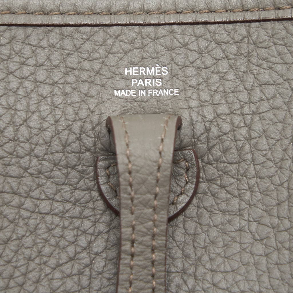 HERMES MINI EVELYNE GRIS ETAIN SHW