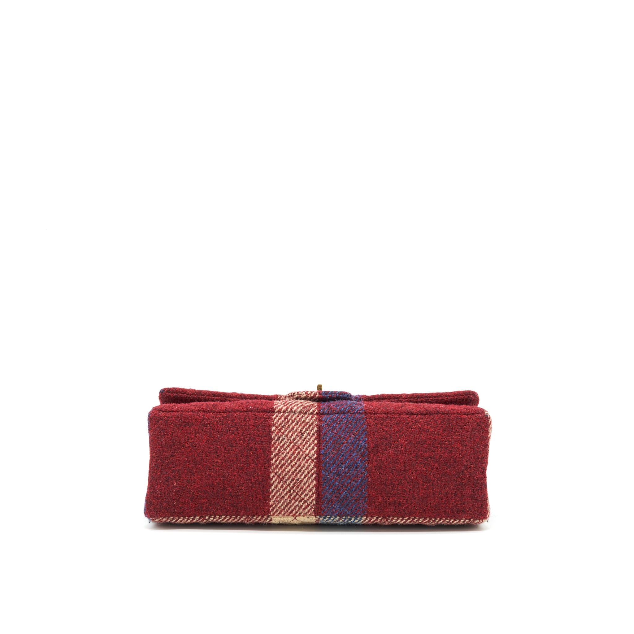 CHANEL 2.55 226 REISSUE DOUBLE FLAP BAG FABRIC MULTICOLOUR GOLD HARDWARE
