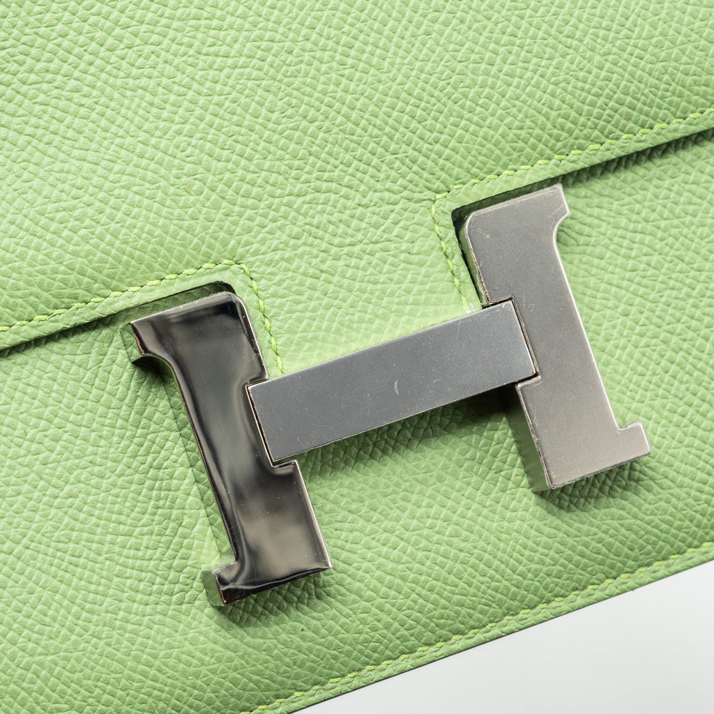 HERMES MINI CONSTANCE EPSOM VERT CRIQUET SHW