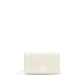DIOR DIORAMA WALLET ON CHAIN WHITE WITH WHITE HARDWARE
