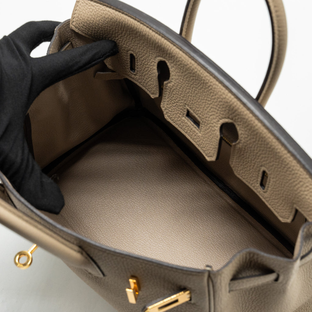 HERMES BIRKIN 25 TOGO 81 GRIS TOURTERELLE RGHW