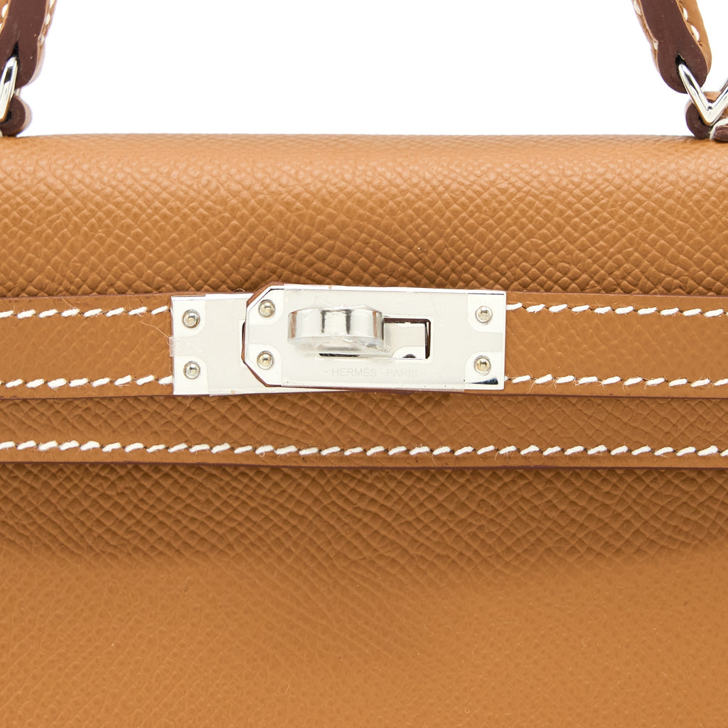 HERMES MINI KELLY II EPSOM GOLD SHW
