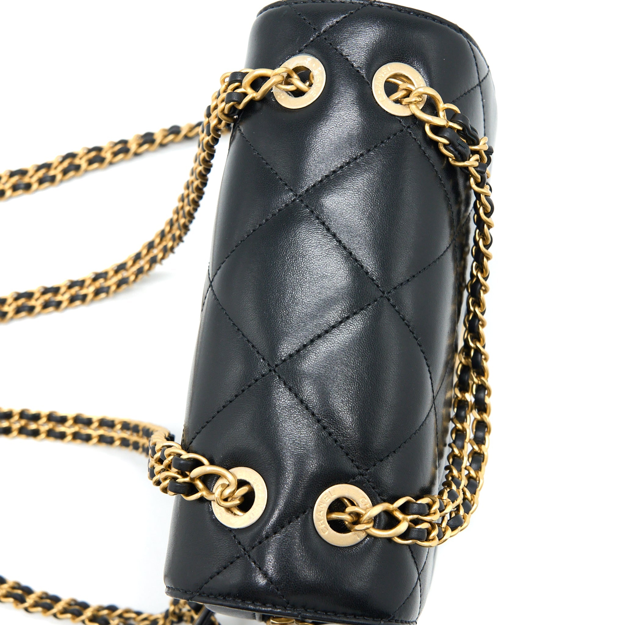 CHANEL 23P ADO BACKPACK LAMBSKIN BLACK GHW (MICROCHIP)