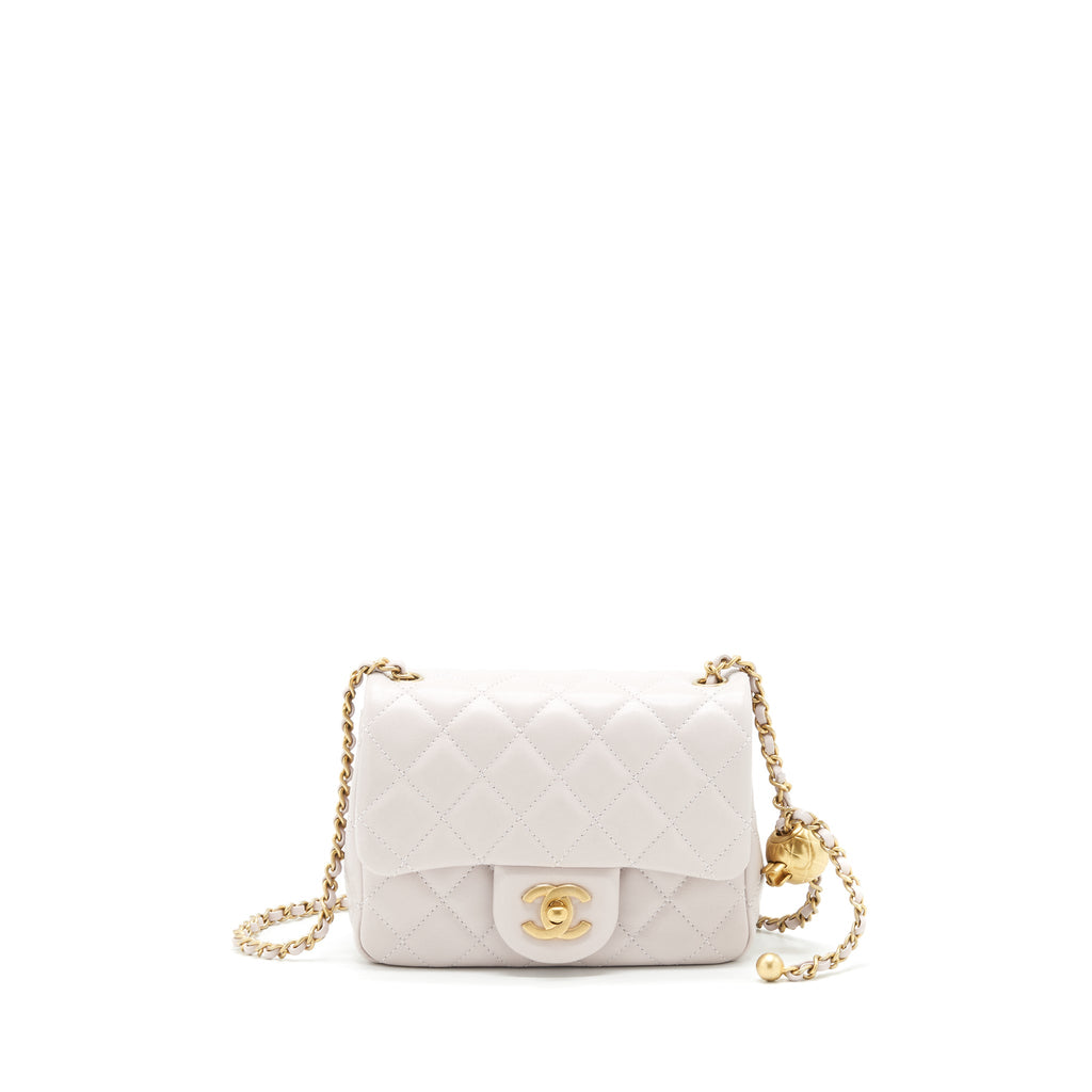 CHANEL PEARL CRUSH LAMBSKIN LIGHT PURPLE GHW(MICROCHIP)