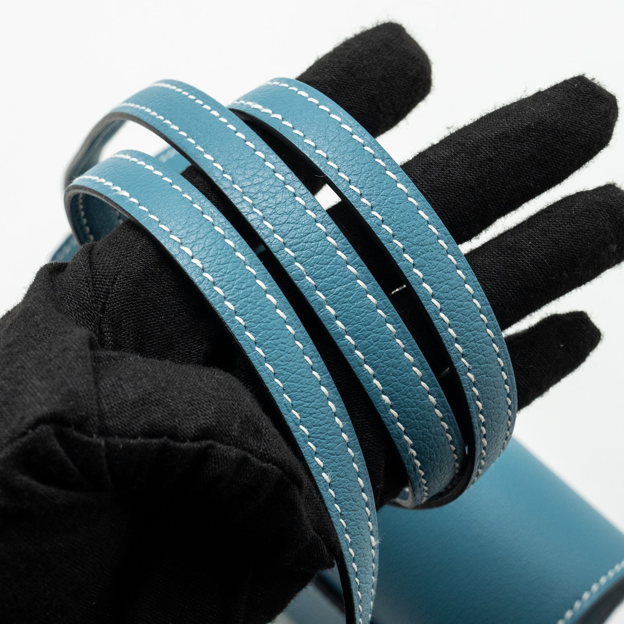 HERMES MINI ROULIS EVERCOLOR NEW BLEU JEAN LGHW