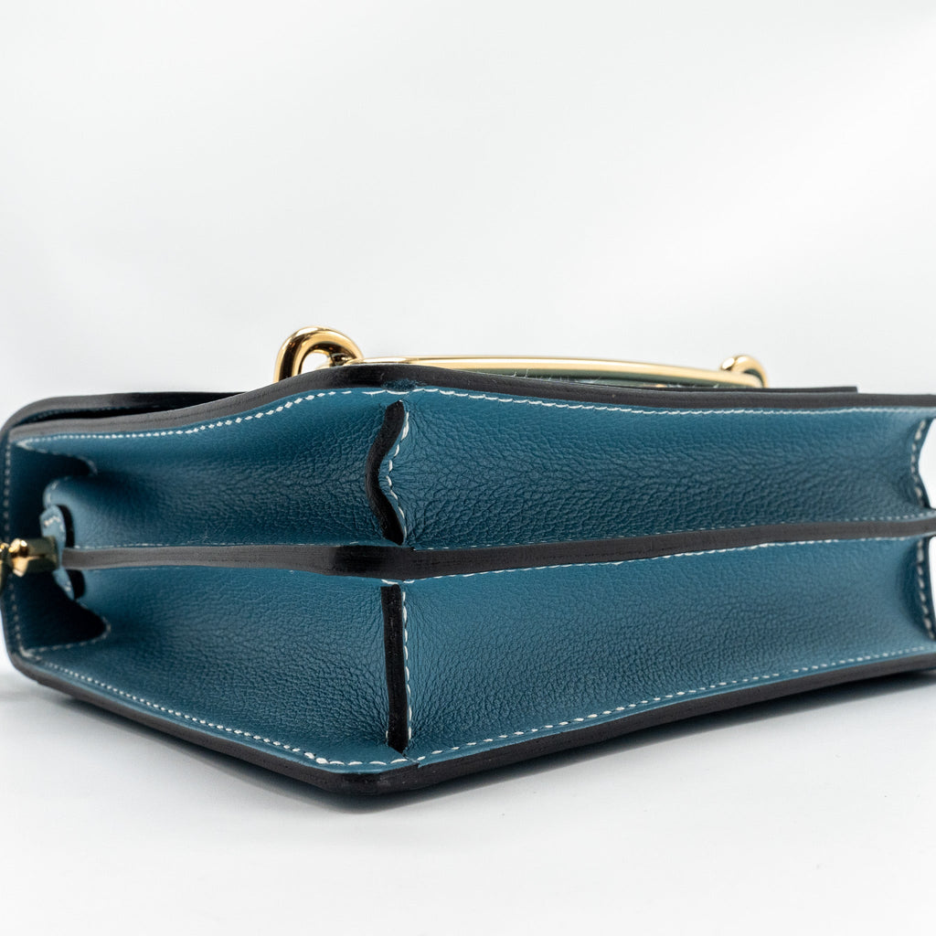 HERMES MINI ROULIS EVERCOLOR NEW BLEU JEAN LGHW