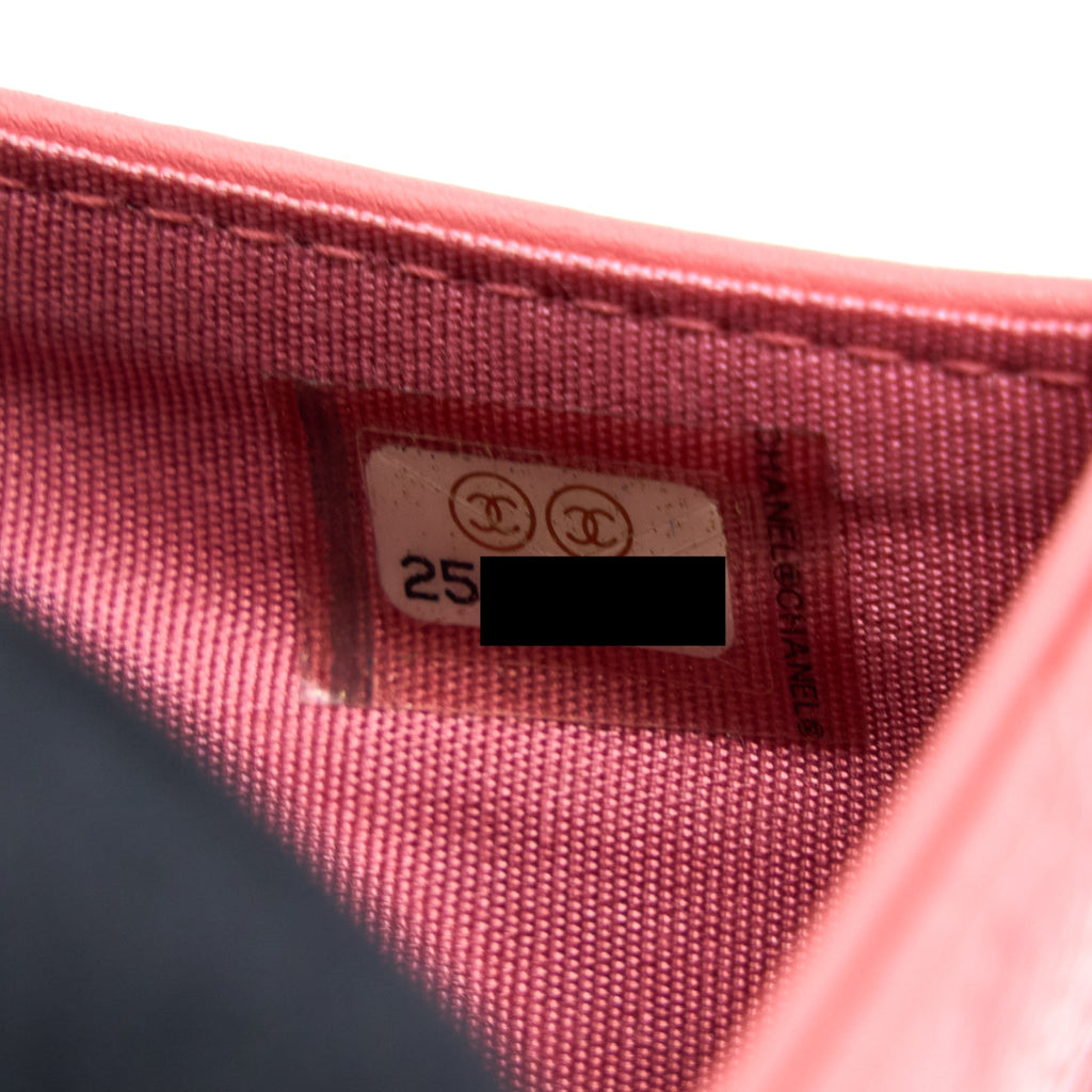 CHANEL FLAP WALLET CAVIAR ROSE PINK LGHW