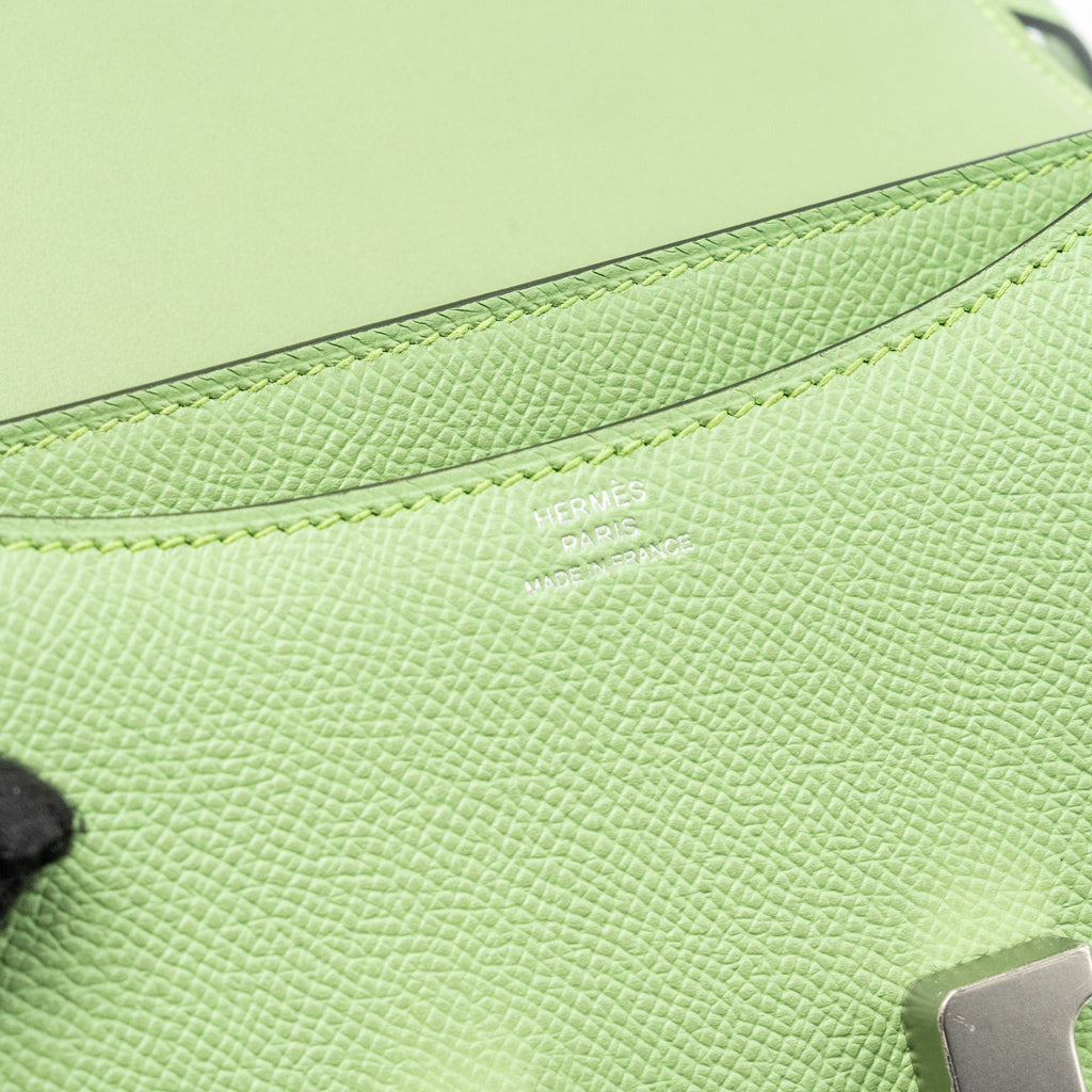 HERMES MINI CONSTANCE EPSOM VERT CRIQUET SHW