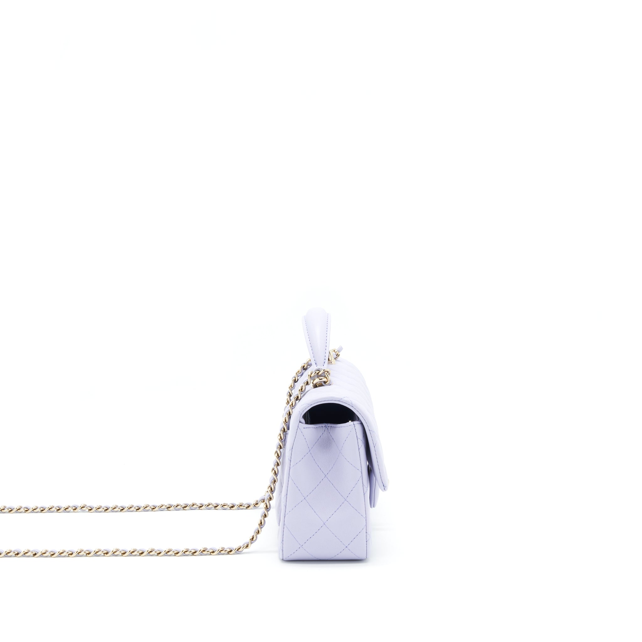 CHANEL 21K LILAC /LIGHT PURPLE MINI RECTANGULAR TOP HANDLE