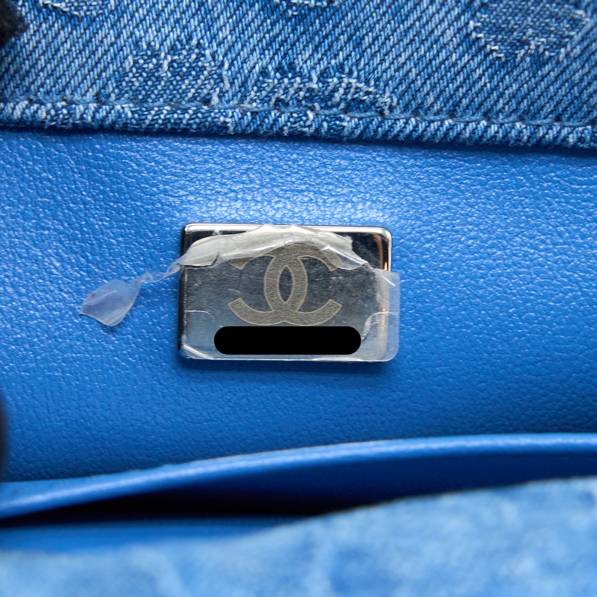 CHANEL 23P MINI COCO LOVE FLAP BAG CAMELLIA DENIM BLUE SHW (MICROCHIP)