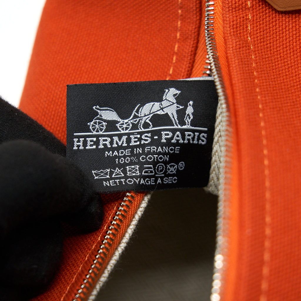 HERMES TROUSSE DE TOILETTE BRIDE A BRAC IN ORANGE FEU