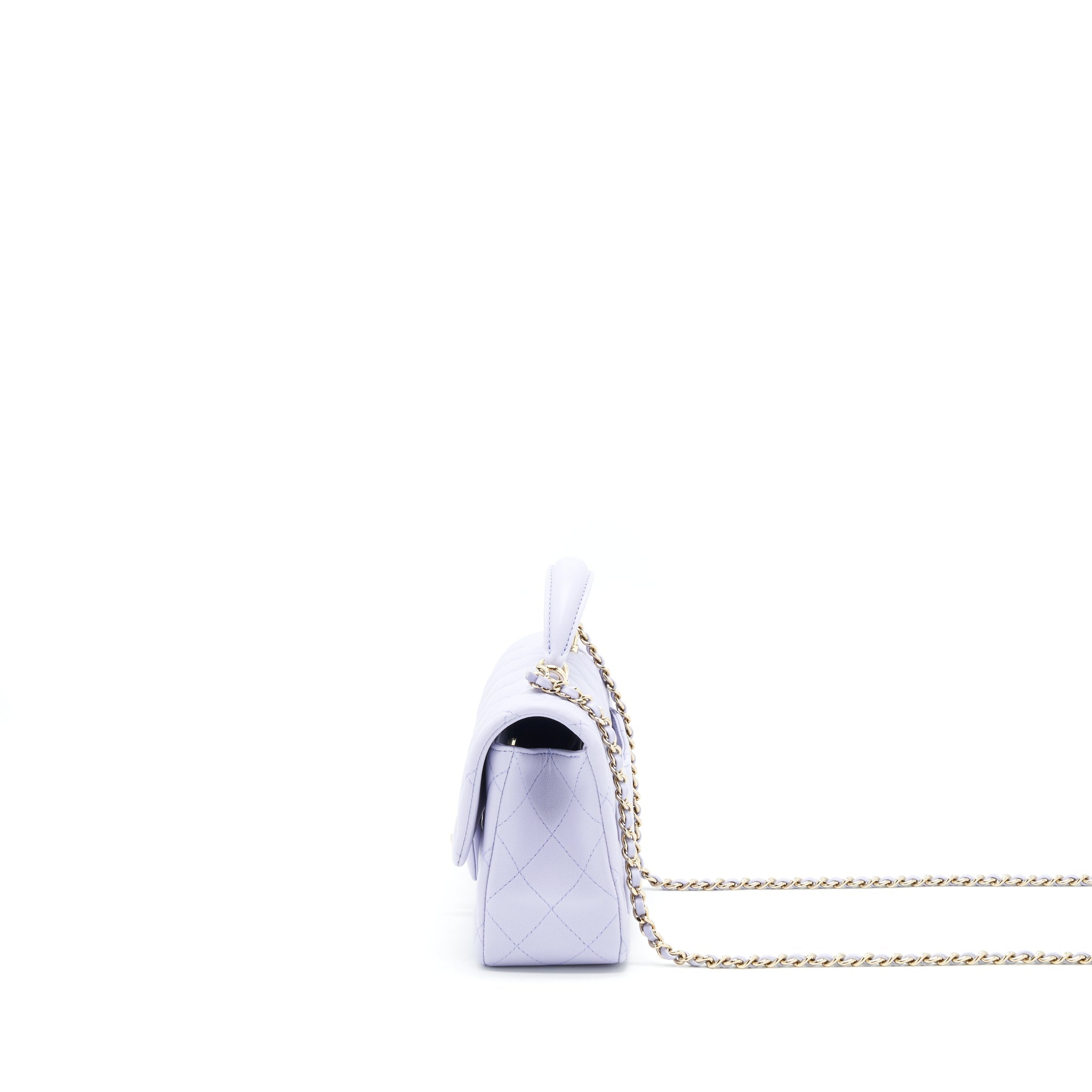CHANEL 21K LILAC /LIGHT PURPLE MINI RECTANGULAR TOP HANDLE