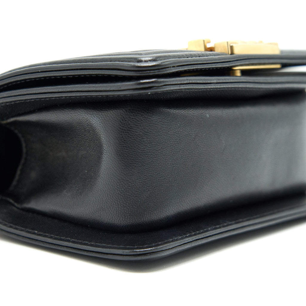 CHANEL BOY EXTRA MINI LAMBSKIN IN BLACK GHW