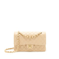 CHANEL CLASSIC DOUBLE FLAP BAG CAVIAR BEIGE GHW
