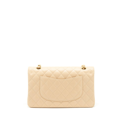 CHANEL CLASSIC DOUBLE FLAP BAG CAVIAR BEIGE GHW