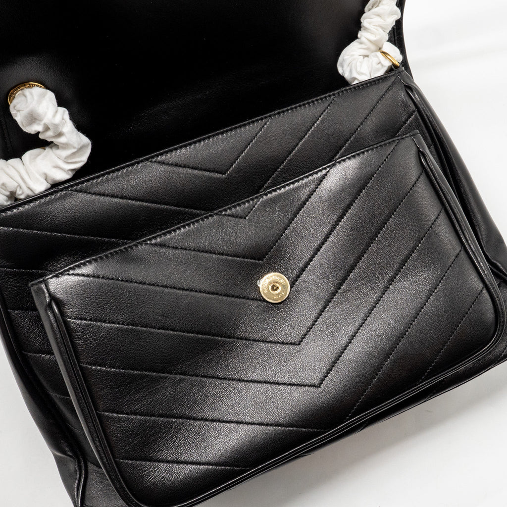 SAINT LAURENT LARGE NIKI BAG LAMBSKIN BLACK GHW