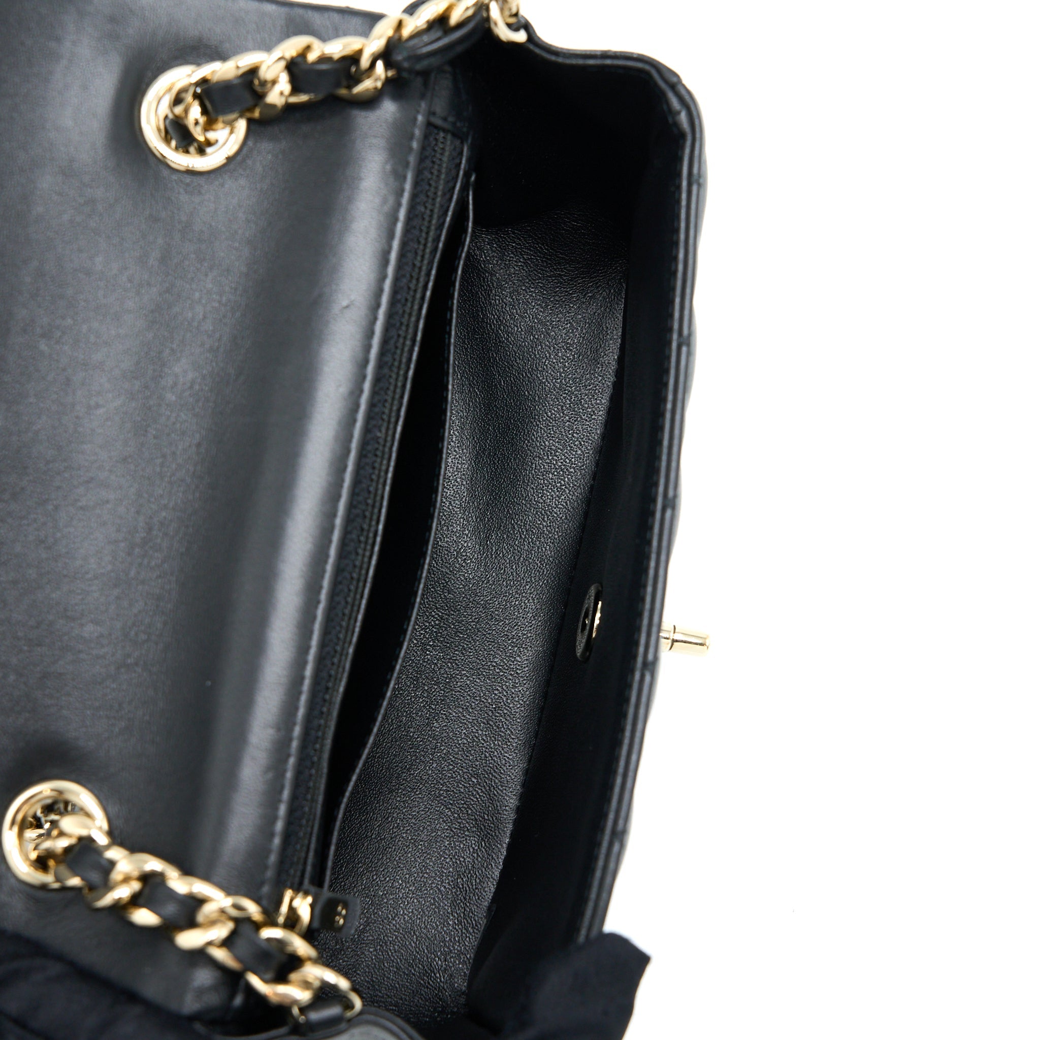 CHANEL MINI RECTANGULAR WITH COCO BAG CHARM LIMITED EDITION LAMBSKIN BLACK LGHW