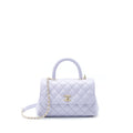 CHANEL 21K COCO HANDLE CAVIAR LILAC/ LIGHT PURPLE LGHW