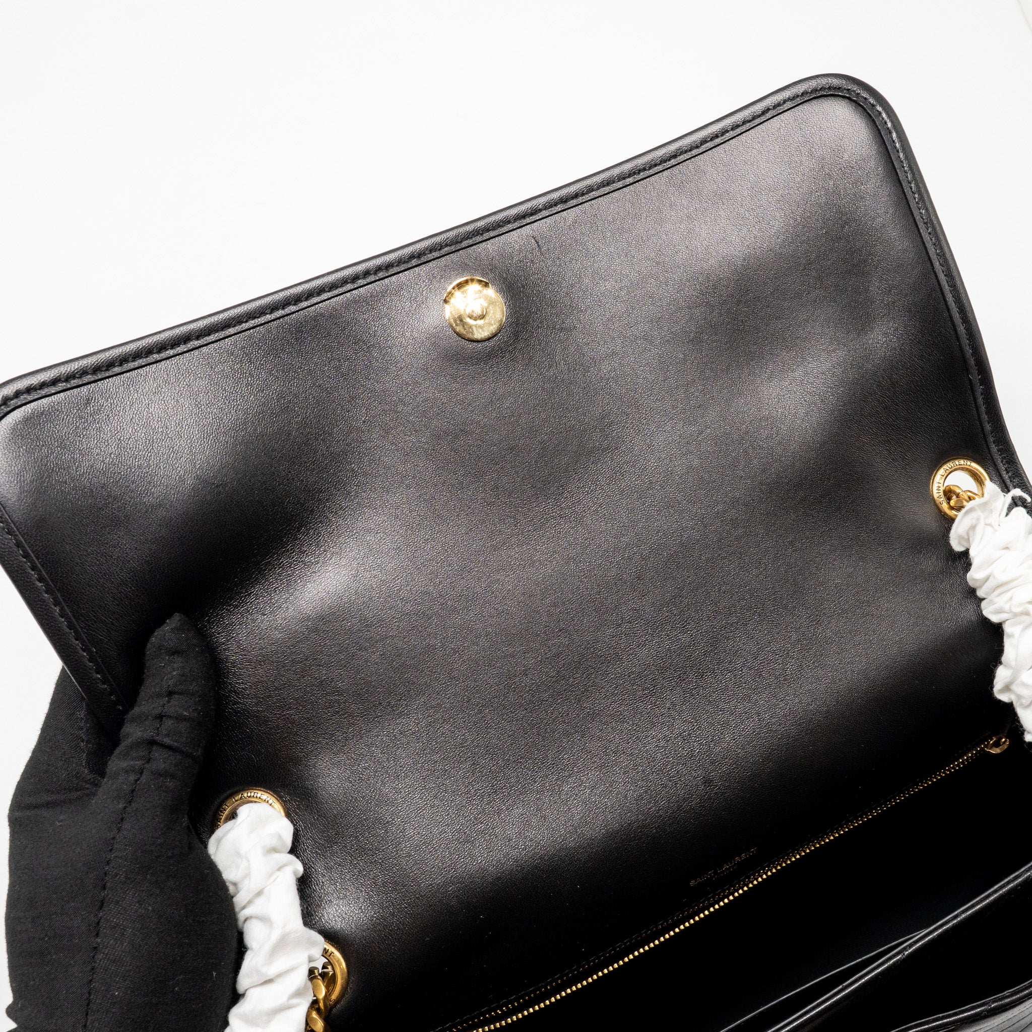 SAINT LAURENT LARGE NIKI BAG LAMBSKIN BLACK GHW