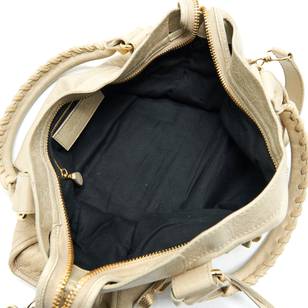 BALENCIAGA GIANT CITY BAG BEIGE GHW