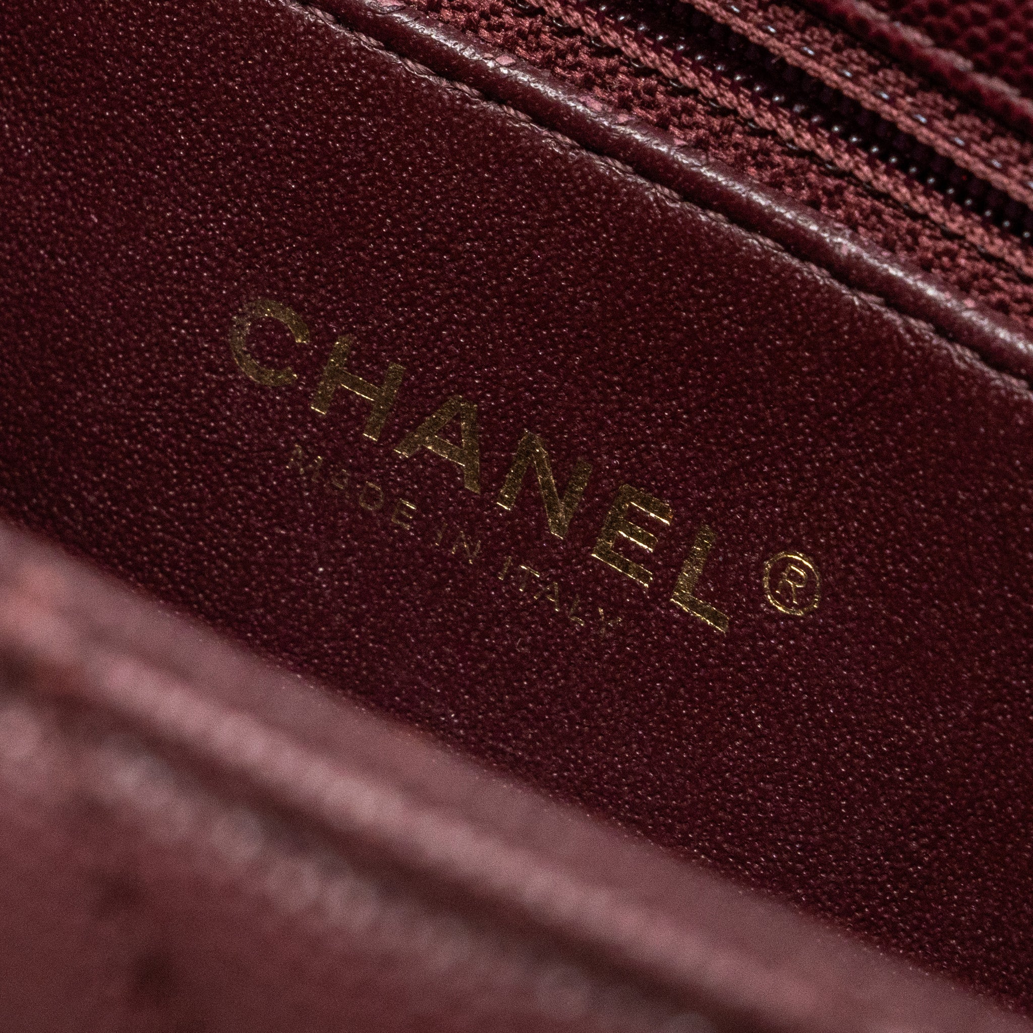 CHANEL MEDIUM COCO HANDLE WITH LIZARD HANDLE CAVIAR BURGUNDY GHW