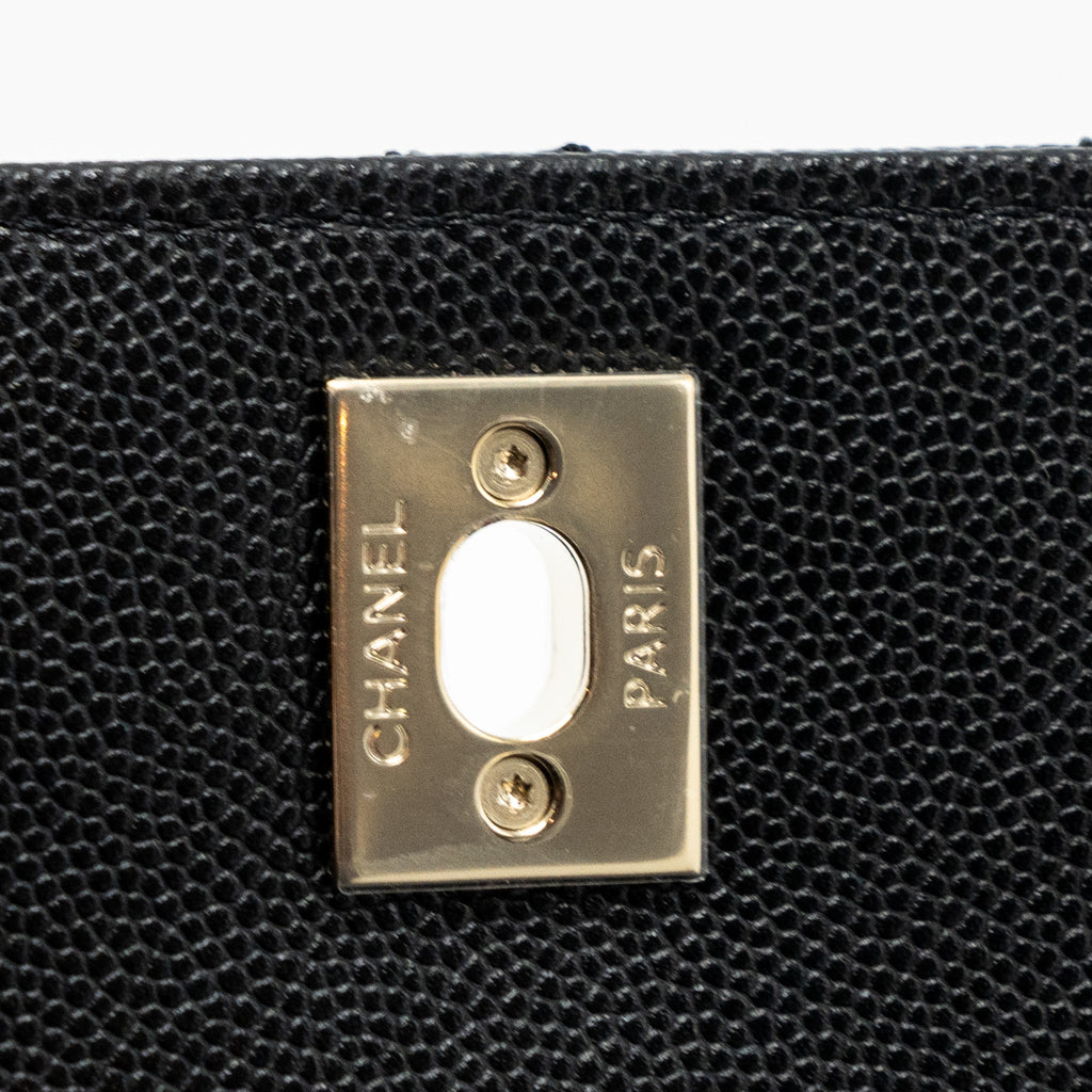 CHANEL SMALL COCO HANDLE CAVIAR BLACK LGHW (MICROCHIP)