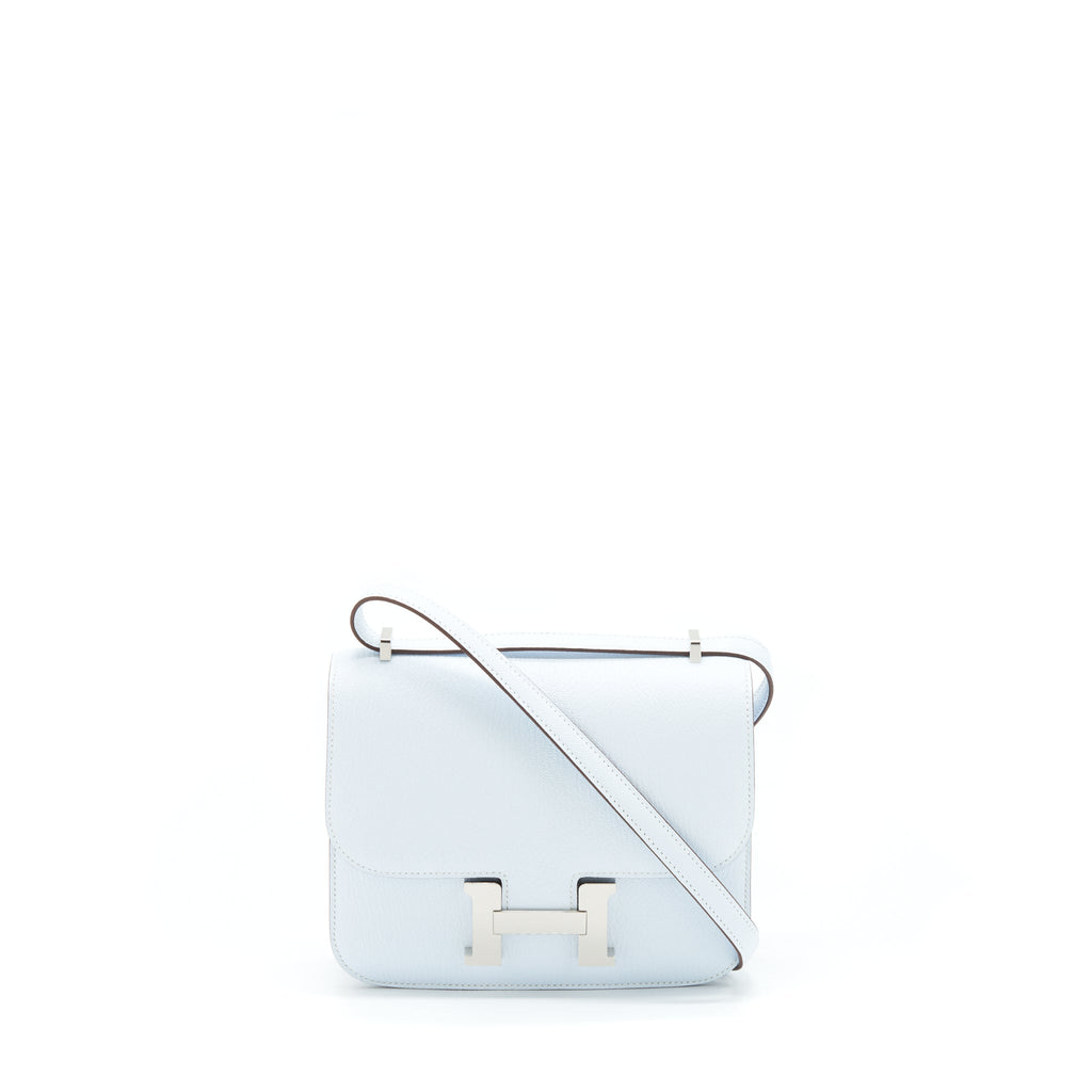 HERMES MINI CONSTANCE CHEVRE MYSORE T0 BLUE BRUME SHW