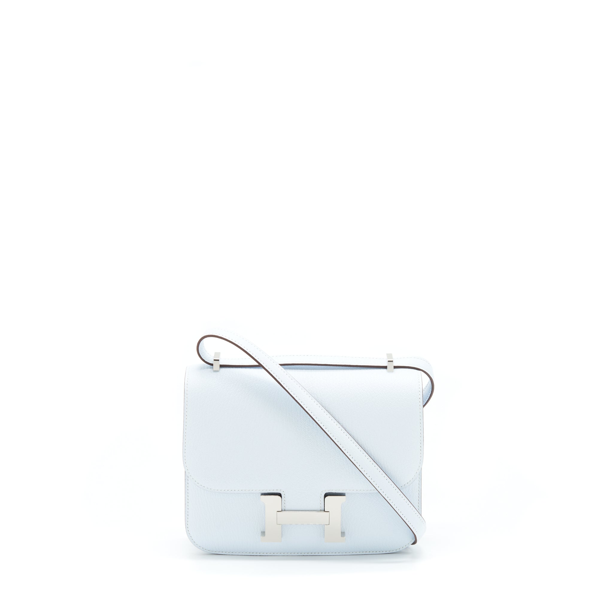 HERMES MINI CONSTANCE CHEVRE MYSORE T0 BLUE BRUME SHW