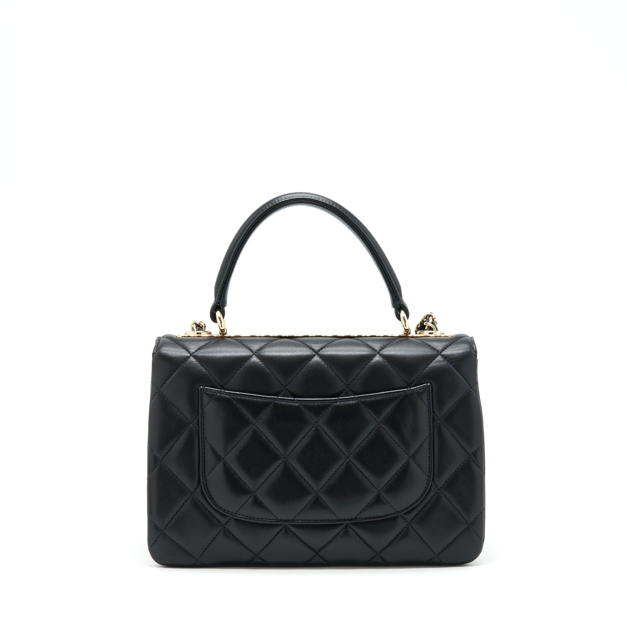 CHANEL TRENDY CC FLAP BAG LAMBSKIN BLACK LGHW